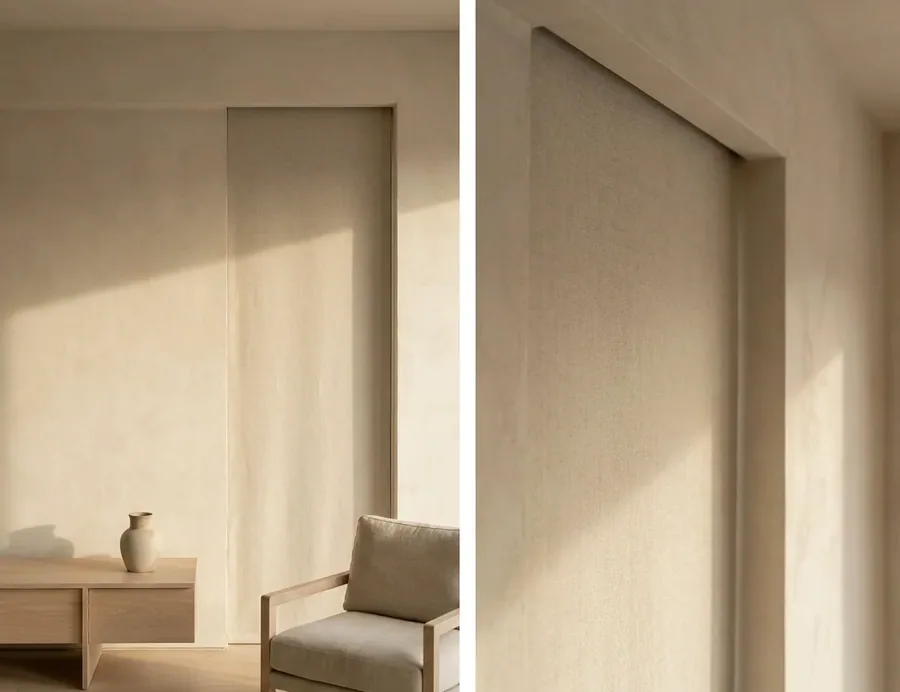 Concealed Recessed Blind Boxes fitted in an Irene home